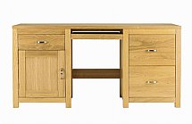 Vale Furnishers - Truro Twin Pedestal Computer Desk